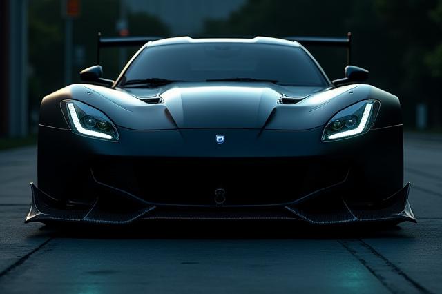 Sportwagen mit aggressiven HydraCraft Body Kit und Kohlefaser-Elementen